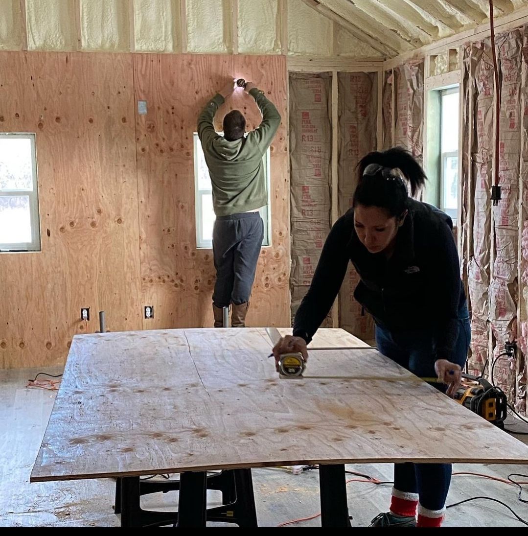 Austin and Erin McCleary helped with the build of the Plains Soul Studio Every step of the way. / Photo courtesy of Instagram