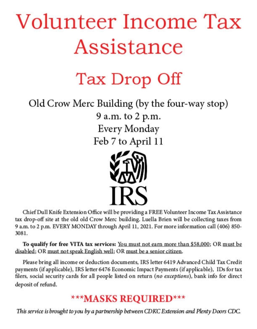 Free Tax Filing Assistance Available